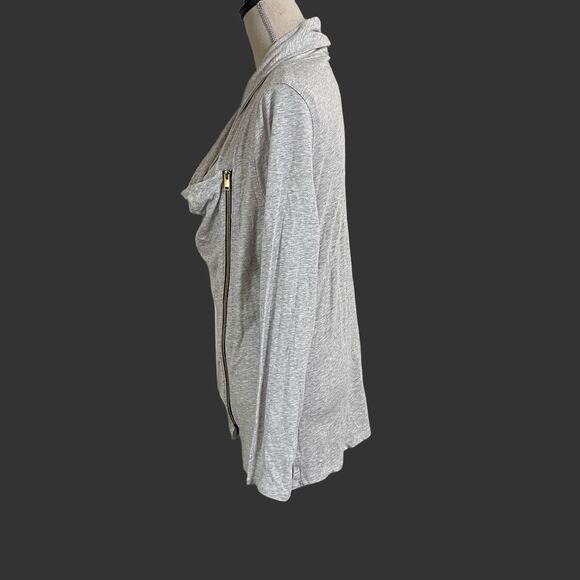 Warrior by Danica Patrick Gray and Gold zip up Asymmetrical Jacket Size … - Picture 2 of 6